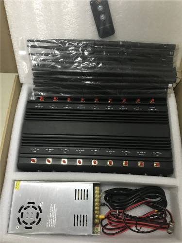 18 Antennas Full Bands Adjustable Powerful GPS WiFi 3G 4G 5G All Cell Phone Signal Jammer