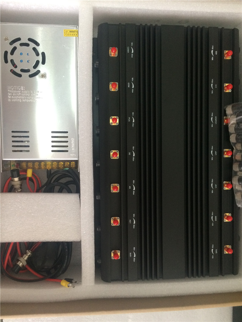 16 Channels All in One Desktop Cellphone WiFi GPS RF Signal Jammer