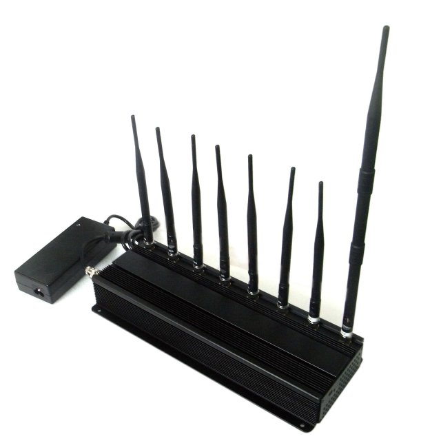 8 Antennas Desktop 2G 3G 4G 5G Cellphone Wi-Fi UHF VHF GPS Signal Jammer