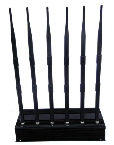 Desktop 6 Antennas Mobile Phone 3G 4G GSM Lojack GPS WiFi Jammer