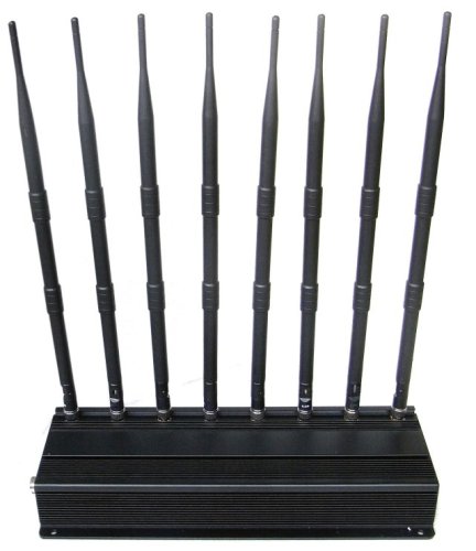 8 Antennas Desktop 2G 3G 4G 5G Cellphone Wi-Fi UHF VHF GPS Signal Jammer