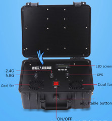 High Power Portable Suitcase Built-in Antenna Uav/Drone Jammer VIP Signal Blocker