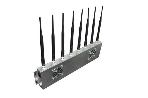 8-Antennas desktop 2G 3G 4G Mobile phone signal jammer GPS/wifi blocker