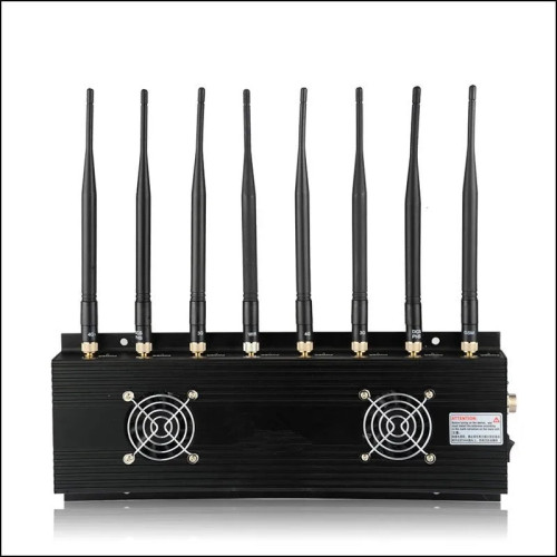 8-Antennas desktop 2G 3G 4G Mobile phone signal jammer GPS/wifi blocker