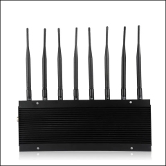 8-Antennas desktop 2G 3G 4G Mobile phone signal jammer GPS/wifi blocker