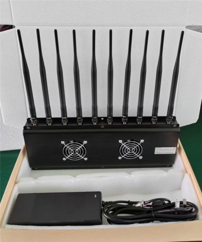 High Power 10 Antennas GPS WiFi GSM 3G 4G 5G All Cell Phone Signal Jammer