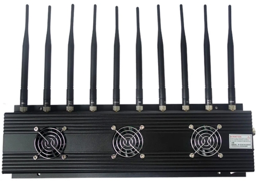 High Power 10 Antennas GPS WiFi GSM 3G 4G 5G All Cell Phone Signal Jammer