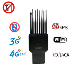 High Power 16W Portable 8 Antennas 2G/3G/4G Mobile Phone Signal Jammer Wifi GPS Jammer