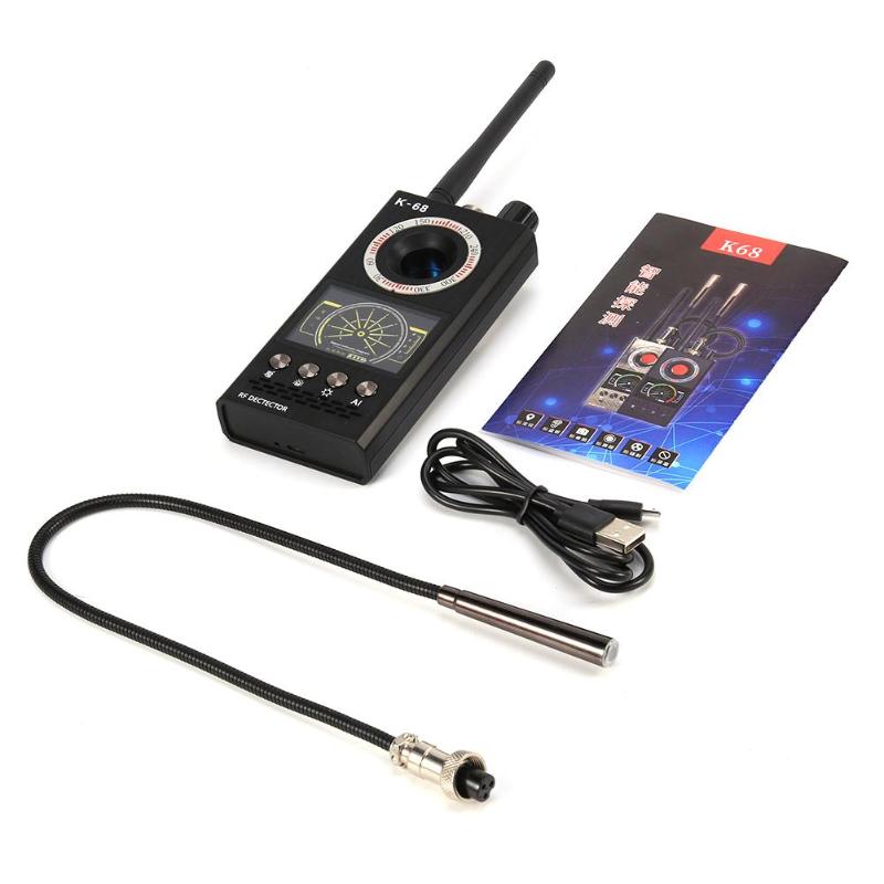 K68 Wireless Signal Detector RF Bug Finder Anti Eavesdroped Detector Anti Candid Camera GPS Tracker Locator
