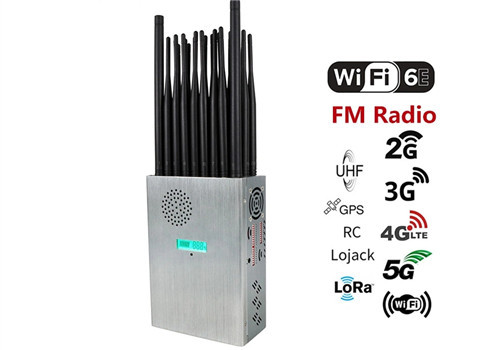 2023 Handheld 28 Antennas FM Radio Wi-Fi6e Wi-Fi2.4G/5G GPS Lojack Lora UHF VHF 433 315 868 CDMA GSM 3G 4G 5G Cell Phone Signal Jammer