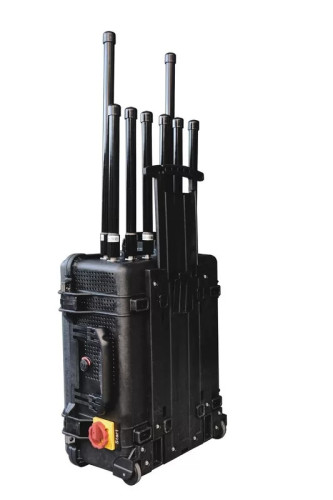 High Power 8 Bands 240Watts Draw Bar Box Mobile Phone GSM 3G4G5G Signal Jammer up to 200 meters