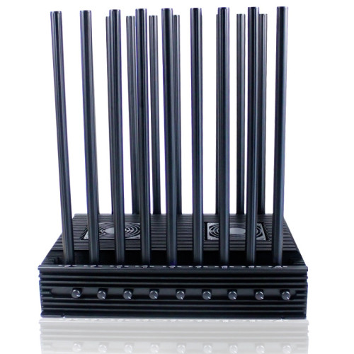 High Power 18 Antennas GSM 3G 4G 5G Moblie Phone Signal Jammer 6-10W/Band with 6-7dBi Omni-Directional Antennas