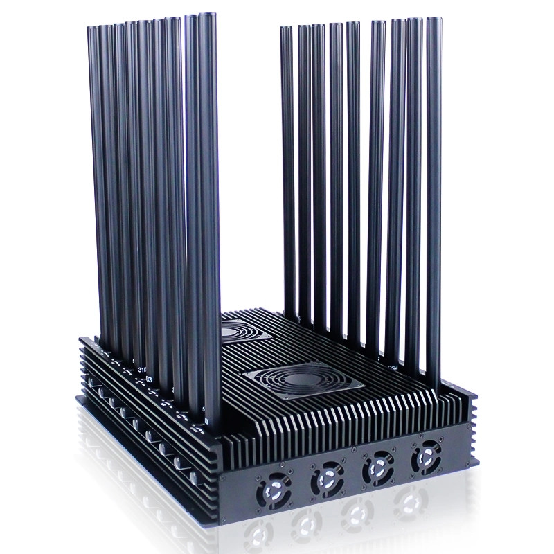 High Power 18 Antennas GSM 3G 4G 5G Moblie Phone Signal Jammer 6-10W/Band with 6-7dBi Omni-Directional Antennas