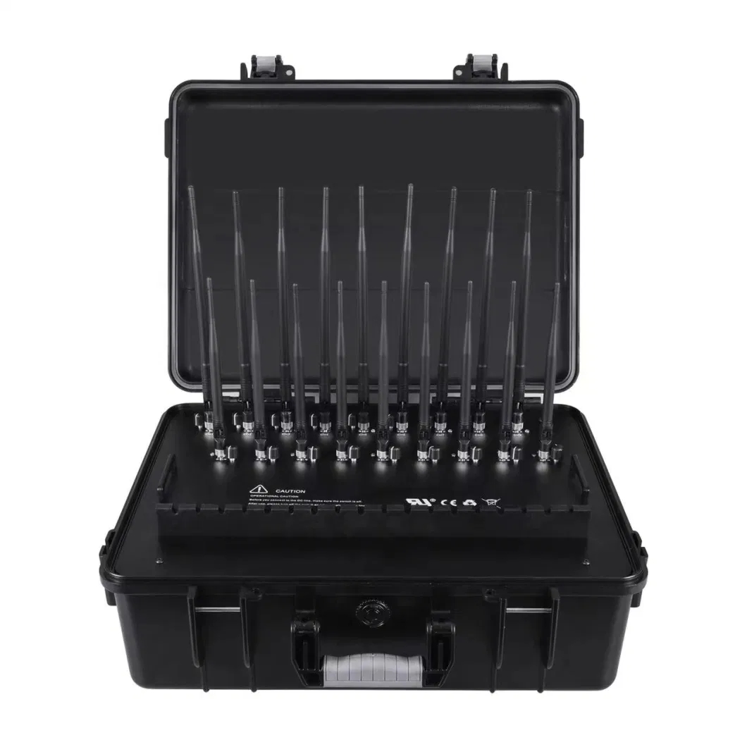High Power 158Watts Suitcase VIP Signal Jammer For Blocking GSM 3G 4G 5G Mobile Phone WIFI All GPSL1-L5 Lojack Up to 100m