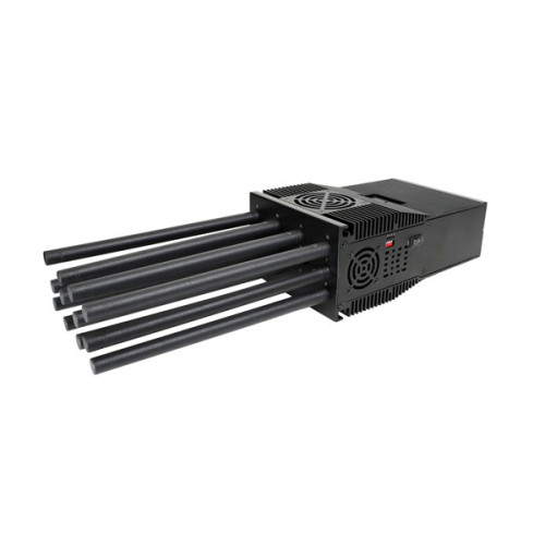 Latest Portable High Power 44 Watts Mobile Phone Signal Jammer with 12 Antennas with Black Case