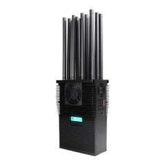 Latest Portable High Power 44 Watts Mobile Phone Signal Jammer with 12 Antennas with Black Case