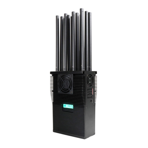Latest Portable High Power 44 Watts Mobile Phone Signal Jammer with 12 Antennas with Black Case