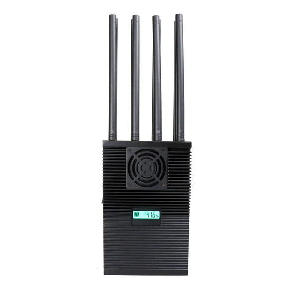 Latest Portable High Power 44 Watts Mobile Phone Signal Jammer with 12 Antennas with Black Case