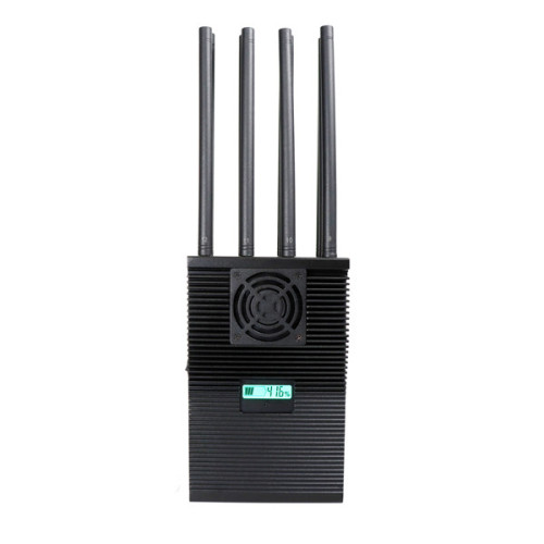 Latest Portable High Power 44 Watts Mobile Phone Signal Jammer with 12 Antennas with Black Case