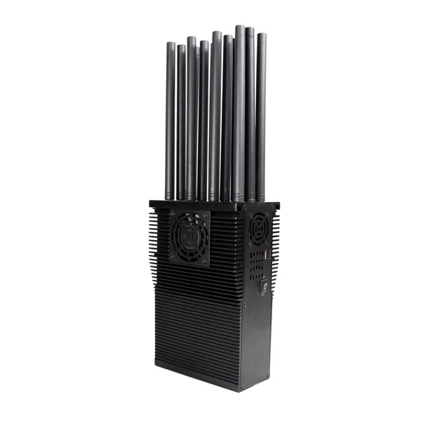 Latest Portable High Power 44 Watts Mobile Phone Signal Jammer with 12 Antennas with Black Case