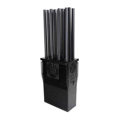 Latest Portable High Power 44 Watts Mobile Phone Signal Jammer with 12 Antennas with Black Case