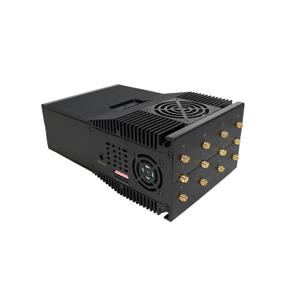 Latest Portable High Power 44 Watts Mobile Phone Signal Jammer with 12 Antennas with Black Case