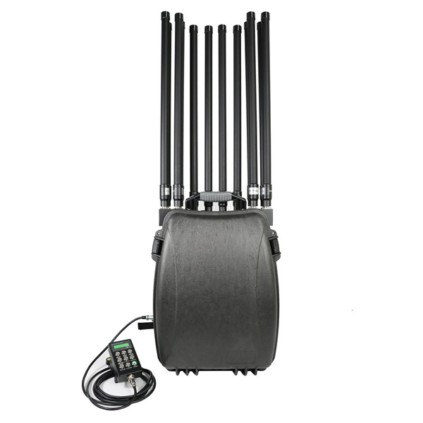 360 Watts Backpack Mobile Phone WIFI GPS Signal Jammer With 12 Bands of 100-6000MHz