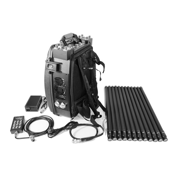 360 Watts Backpack Mobile Phone WIFI GPS Signal Jammer With 12 Bands of 100-6000MHz