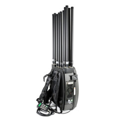 360 Watts Backpack Mobile Phone WIFI GPS Signal Jammer With 12 Bands of 100-6000MHz