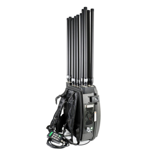 360 Watts Backpack Mobile Phone WIFI GPS Signal Jammer With 12 Bands of 100-6000MHz
