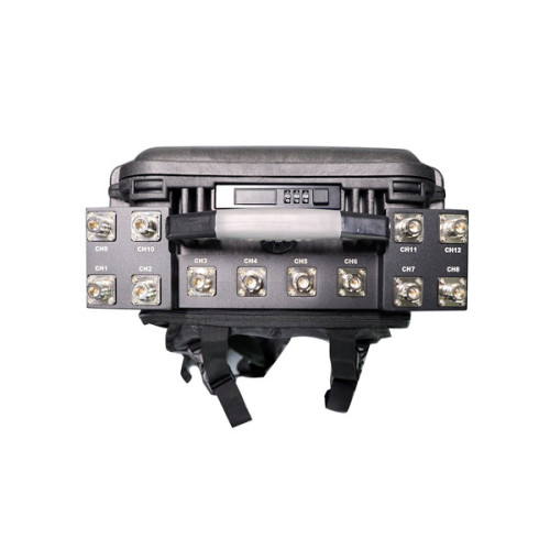 360 Watts Backpack Mobile Phone WIFI GPS Signal Jammer With 12 Bands of 100-6000MHz