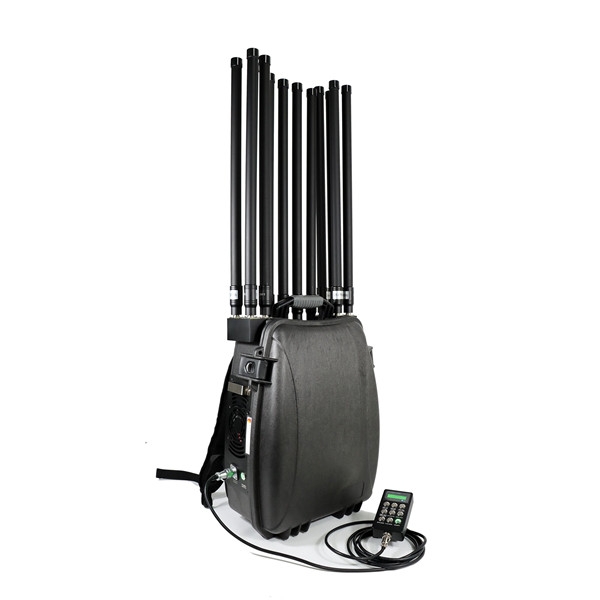 360 Watts Backpack Mobile Phone WIFI GPS Signal Jammer With 12 Bands of 100-6000MHz