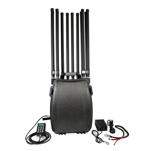 360 Watts Backpack Mobile Phone WIFI GPS Signal Jammer With 12 Bands of 100-6000MHz