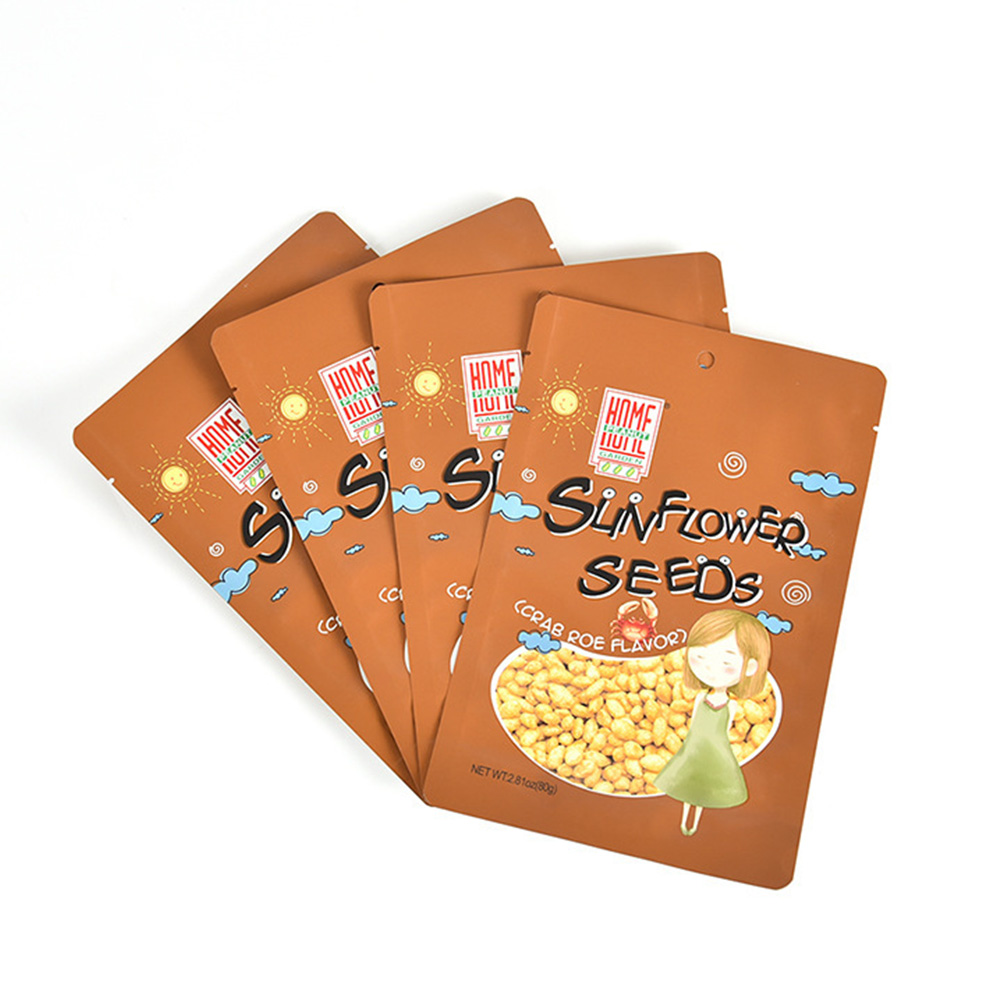 Matte Stand up Barrier Pouches Custom Snacks Packaging Bags