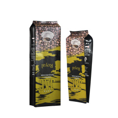 Quad seal coffee ground pouches gusset bags wholesale price
