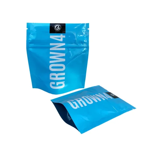 Glossy child resistant reclosable bags with ziplock window