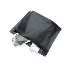 Matte black childproof mylar bags wholesale weeds herbs baggies
