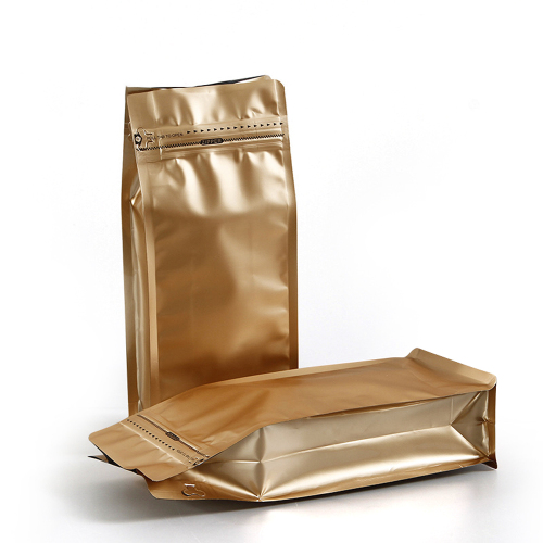 Flat bottom foil bags silver high barrier packaging pouch