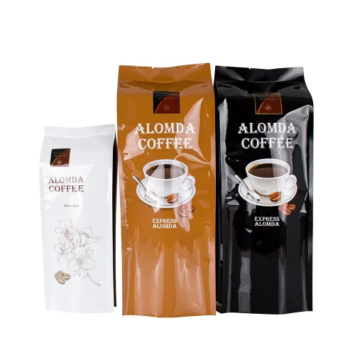 Quad Seal Coffee Ground Pouches Gusset Bags Wholesale Price