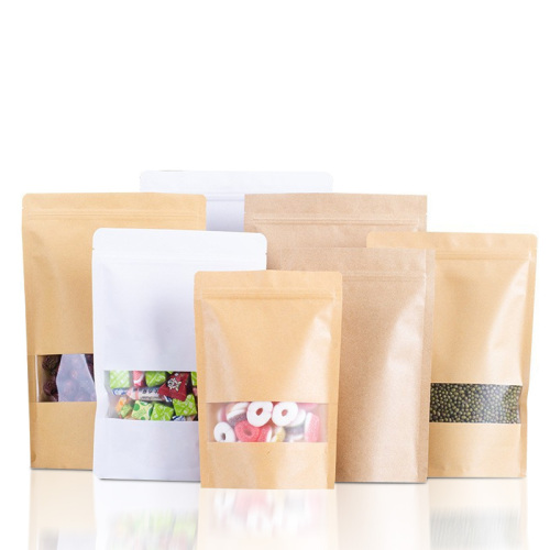 Biodegradable stand up pouch with window wholesale price