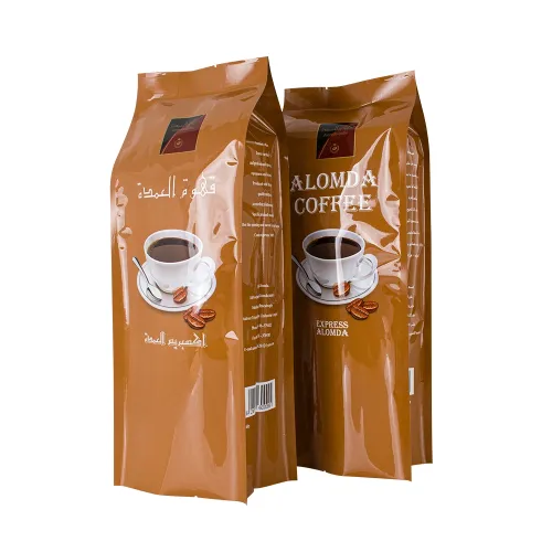 Quad Seal Coffee Ground Pouches Gusset Bags Wholesale Price