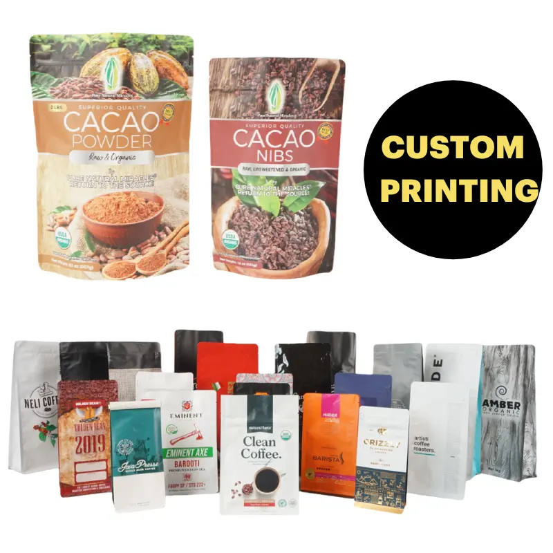 custom printing stand-up pouch wholesale