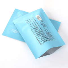 Heat seal 3 side seal pouch cosmetic beauty packaging bags