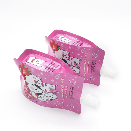 Aluminium foil spout pouch quad seal juice bag
