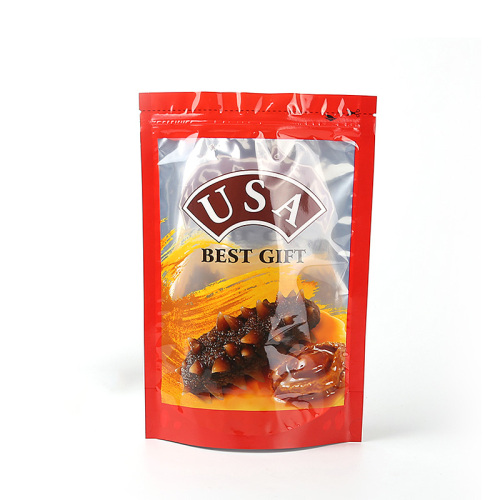 Aluminum foil glossy stand up barrier pouches ziplock bags