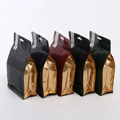 Flat bottom foil bags silver high barrier packaging pouch