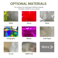 Heat seal 3 side seal pouch cosmetic beauty packaging bags