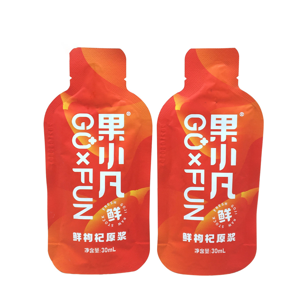 Custom Shape Mylar Bags Liquid Beverage Juice Sample Sachet