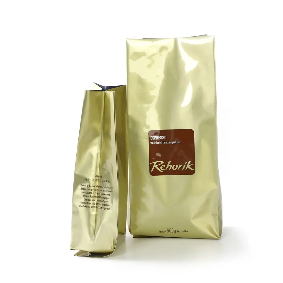 Aluminum foil side gusset bags for coffee packaging
