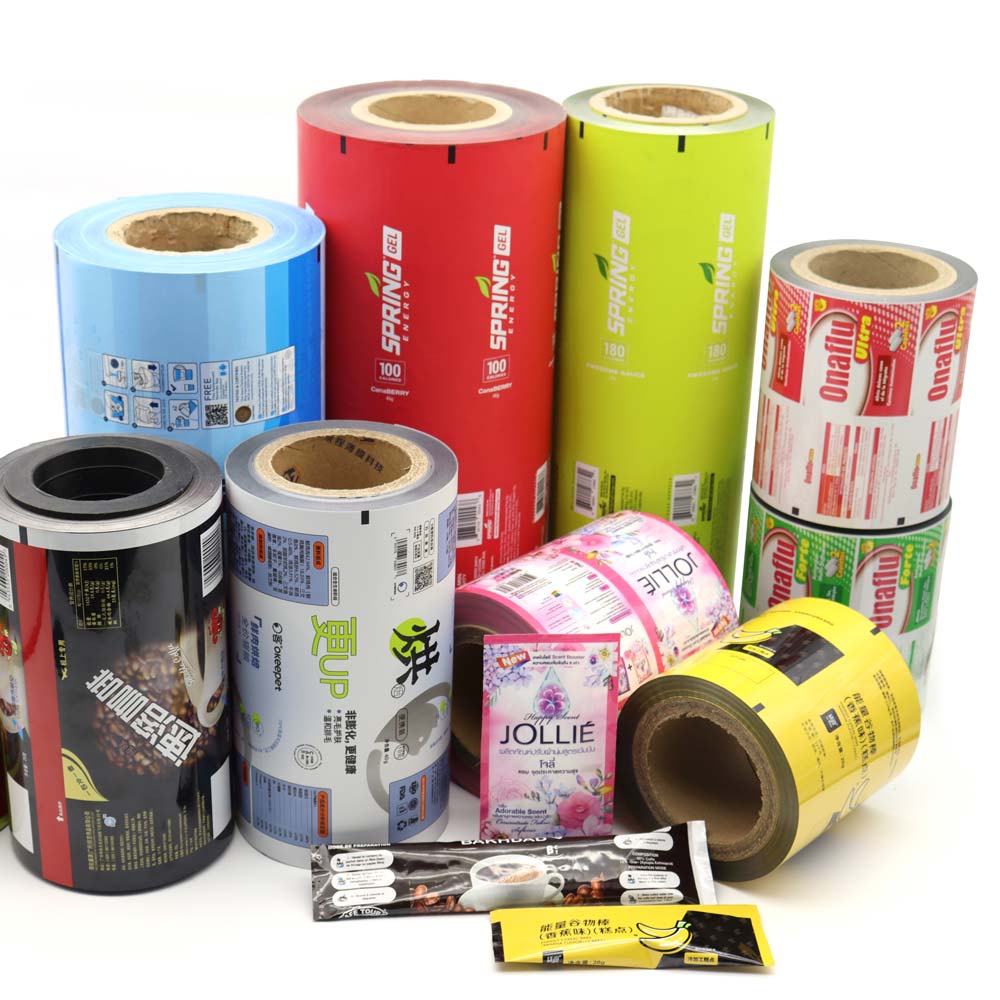 Custom laminated flexible packaging film rolls highlight